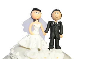 Wedding Cake Topper Figurines PNG image