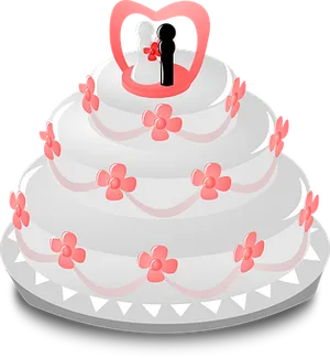 Wedding Cake Topper Graphic