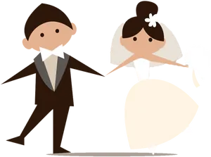 Wedding Cartoon Couple PNG image