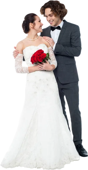 Wedding Couple Embrace