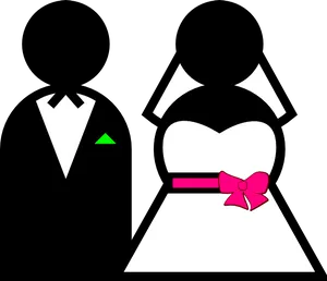 Wedding Couple Silhouette PNG