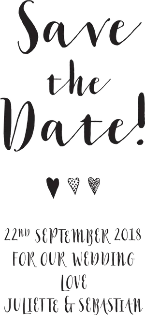 Wedding Date Announcement Graphic PNG image