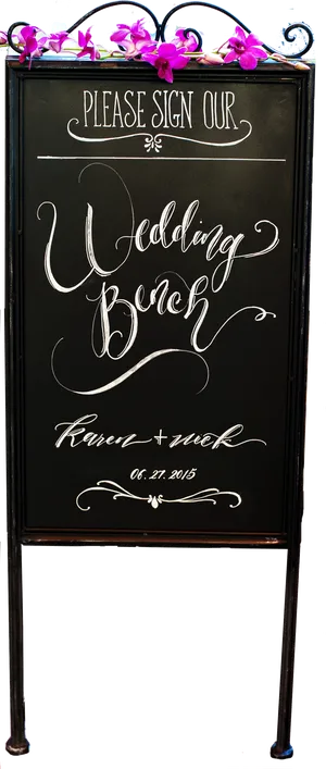 Wedding Guestbook Sign Chalkboard