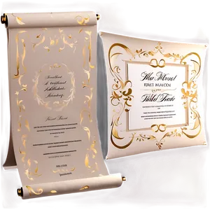 Wedding Invitation Scroll PNG 06262024 PNG