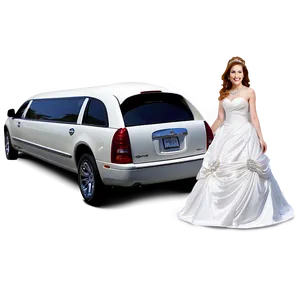 Wedding Limo Ride Png 06272024 PNG image