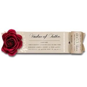 Wedding Raffle Ticket PNG 79