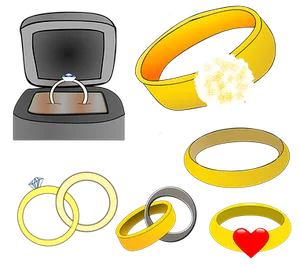 Wedding Rings Collection Graphic