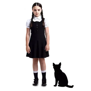 Wednesday Addams And Her Shadow Png Hnx18 PNG image