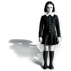 Wednesday Addams And Her Shadow Png Ofv PNG image