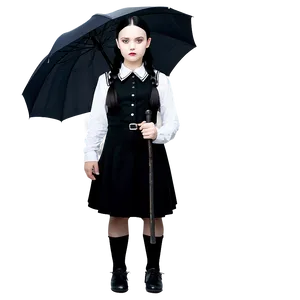 Wednesday Addams Black Umbrella Png Lyn PNG image