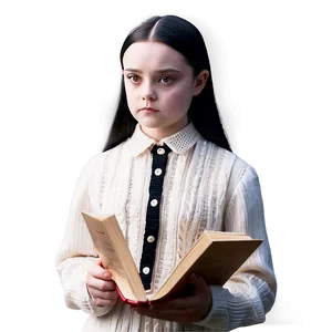 Wednesday Addams Candlelit Reading Png Fsi PNG image