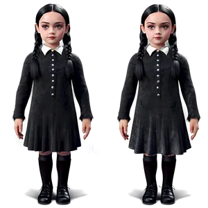 Wednesday Addams Character Art Png 05232024 PNG image
