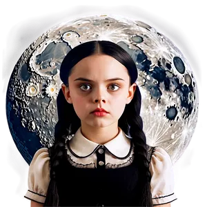 Wednesday Addams Moon Background Png 05232024 PNG image