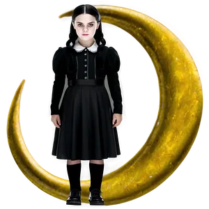 Wednesday Addams Moon Background Png 15 PNG image