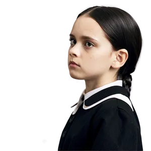 Wednesday Addams Pensive Look Png 05232024 PNG image