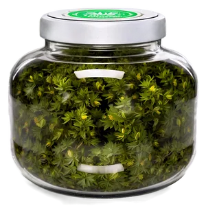 Weed In Glass Jar PNG 7