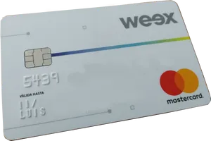 Weex Mastercard Debit Card PNG