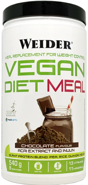 Weider Vegan Diet Meal Chocolate Flavor PNG image