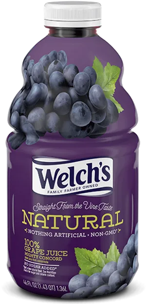 Welchs Natural Concord Grape Juice Bottle PNG image