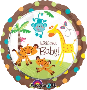 Welcome Baby Balloon Design PNG image