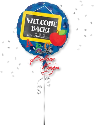 Welcome Back Balloon Decoration PNG image