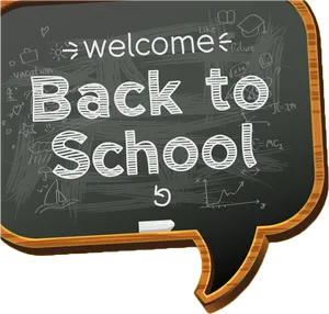 Welcome Backto School Chalkboard PNG image