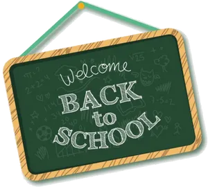Welcome Backto School Chalkboard PNG