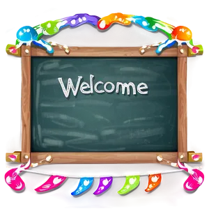 Welcome Chalkboard Design Png Dvk53 PNG image