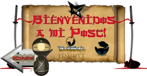 Welcome Parchment Ninja Theme PNG image