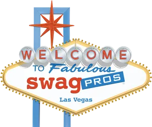 Welcome Sign Swag Pros Las Vegas PNG image