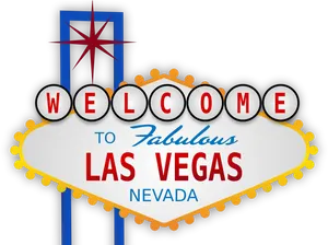 Welcometo Fabulous Las Vegas Sign PNG image