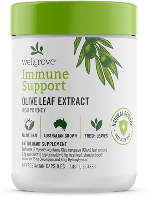 Wellgrove Immune Support Olive Leaf Extract PNG image