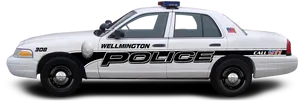 Wellington Police Car Side View PNG