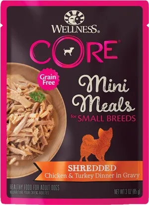 Wellness Core Mini Meals Dog Food Package PNG image