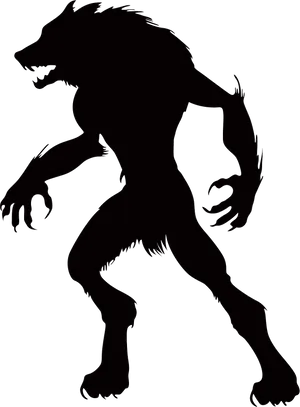 Werewolf Silhouette Graphic PNG image