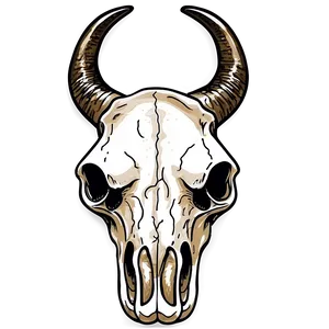 Western Cow Skull Graphic Png Omd PNG image