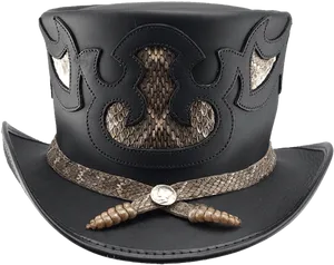 Western Style Decorative Top Hat PNG image
