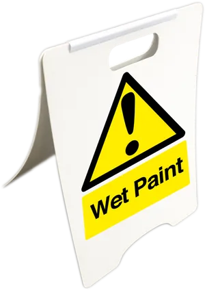 Wet Paint Sign Warning PNG image