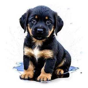 Wet Puppy PNG Vuo1