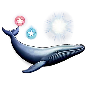 Whale And Stars Png Bni PNG image