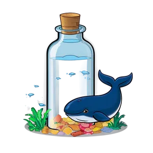 Whale In A Bottle PNG 05232024