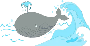 Whale_ Nighttime_ Swim_ Illustration PNG image