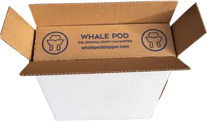 Whale Pod Craft Can Shipper Box PNG image