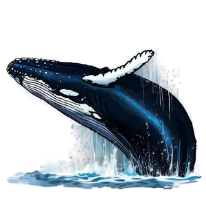 Whale Splash Png 05232024 PNG image