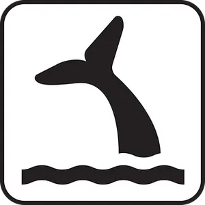 Whale Tail Icon Simple PNG image