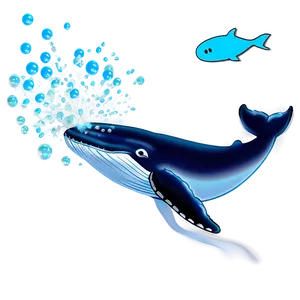 Whale With Bubbles Png 05232024 PNG image