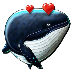 Whale With Heart Png 05232024 PNG image