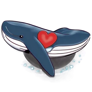 Whale With Heart Png 76 PNG image