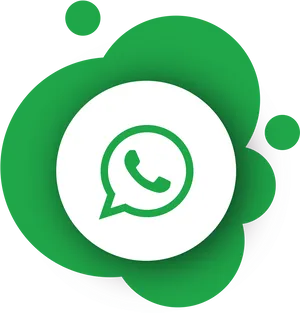 Whats App Logoon Green Bubbles Background PNG image