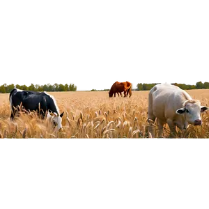 Wheat Field With Farm Animals Png 36 PNG image